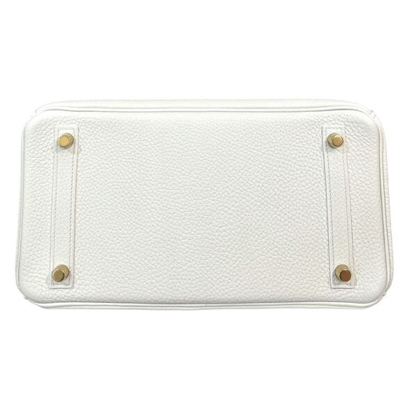 Hermes Birkin 30 White Blanc Leather Gold Hardware Handbag RARE - Picture 11 of 11